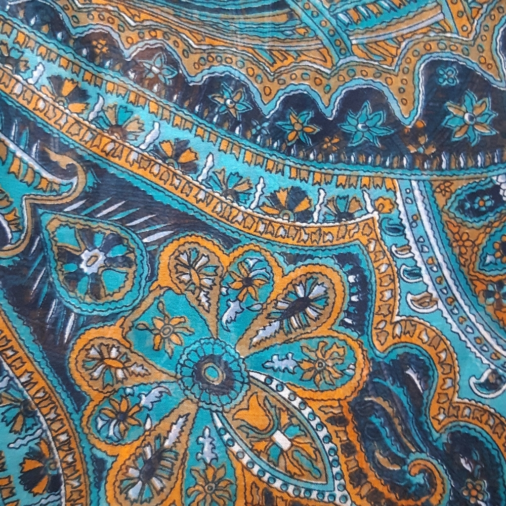Fringe Sheer Paisley print Scarves Scarf Wrap Head Shoulder Decorative